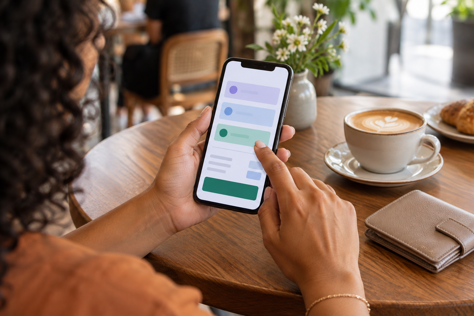 Participante seleciona opções de ingresso no checkout pelo celular.